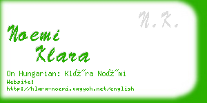 noemi klara business card